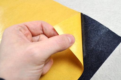 Filz Selbstklebend- 80 cm - Schwarz 