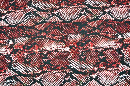 Chiffon Crinkle - Red Snake 