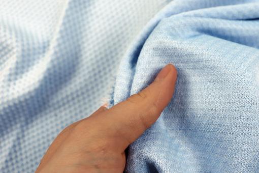 Strukturierter Strickstoff - Hellblau 