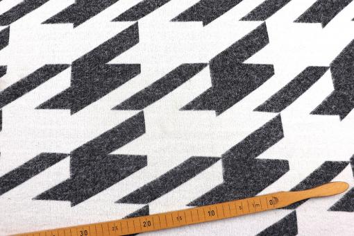 Strickstoff im Mohair Style mit Hahnentritt 