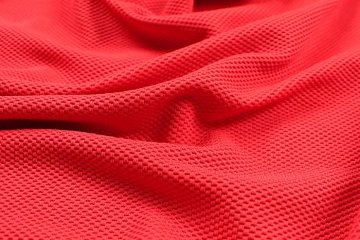 Stretchiger Piqué-Stoff in Rot 