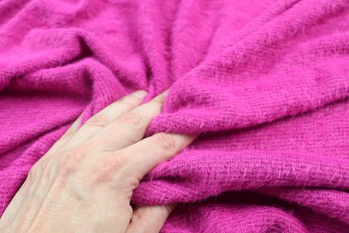 Zotteliger Strickstoff - Rosa 