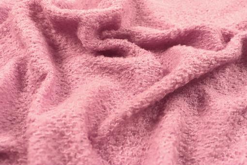 Leichter Bouclé-Strick - Rosé 