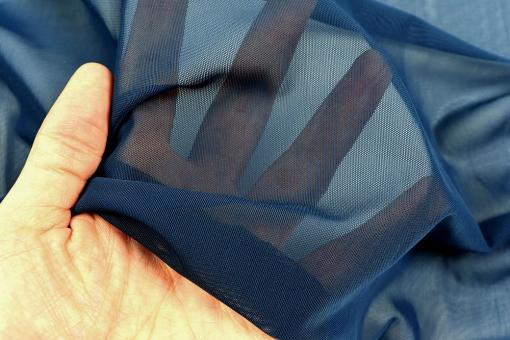 Mesh Superstretch - ultrafein - Dark Blue - B-Ware 