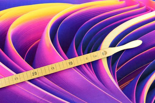 Jersey Stoff mit futuristischen 3D Design 