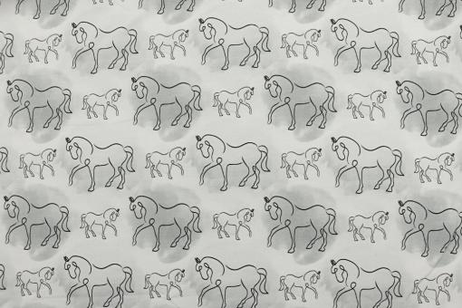 Jersey-Stoff - Pony Lines 