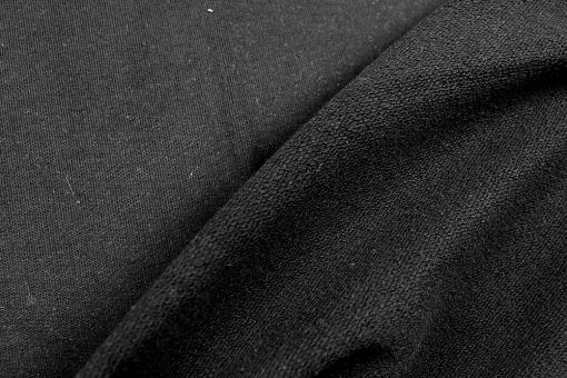 Schwerer Sweat Stoff in Schwarz in 180 cm 