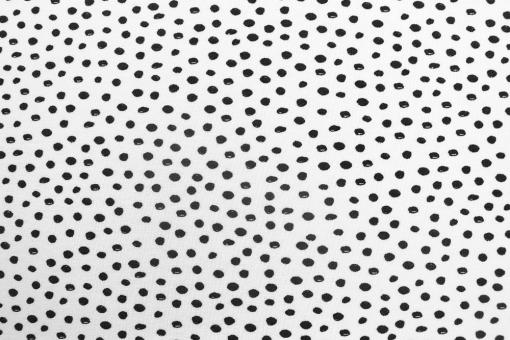 Jersey mit Tupfen - Weiß/Schwarz 