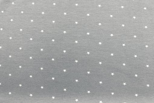 Jersey-Stoff mit Mini-Sternen - Grau 