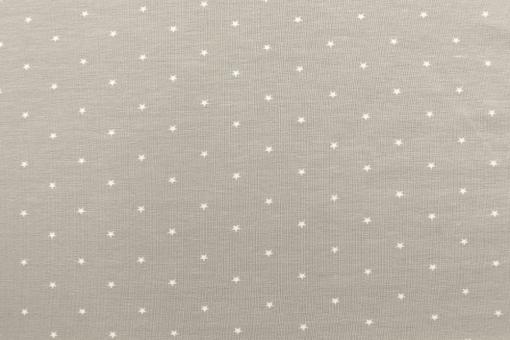 Jersey-Stoff mit Mini-Sternen - Taupe 