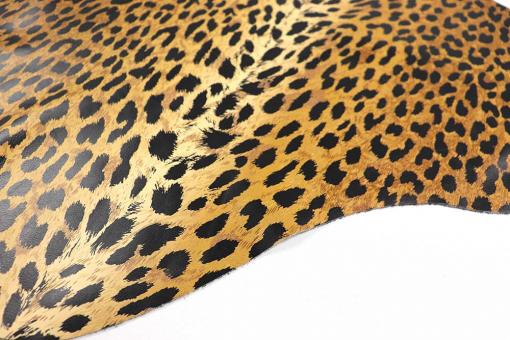 Echtleder-Haut Jakatara - Leo-Print - 2 qm 