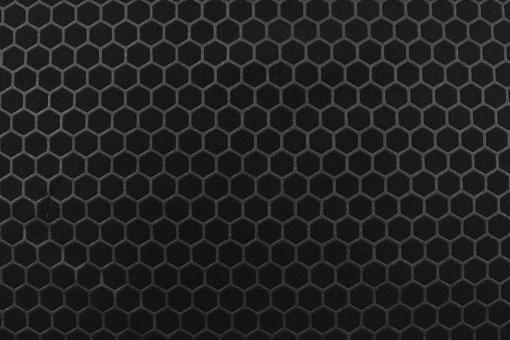 Softshell Stoff mit Hexagon Muster - Schwarz 