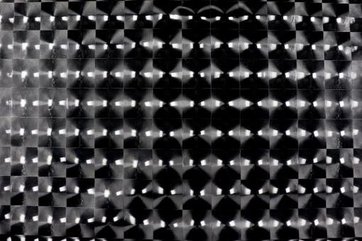 Folienstoff Stretch - Crazy Karo - Schwarz 