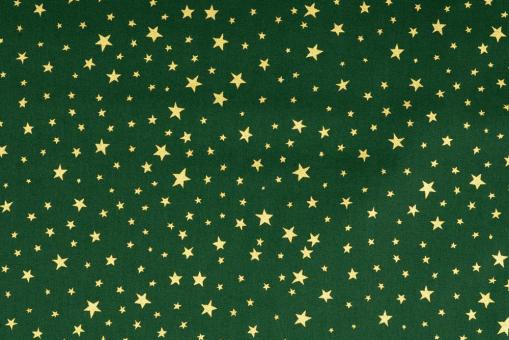 Weihnachtsstoff - Glitzereffekt - Sterne - Tanne 
