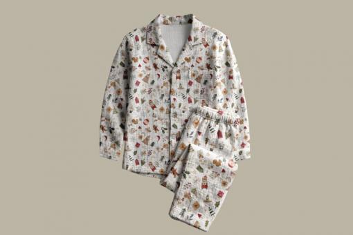 Musselin mit Weihnachtsmotiv 