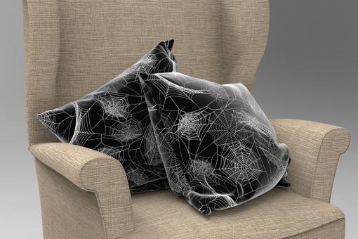 Satin-Stoff - Spider's Web 