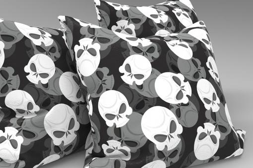 Allround Stoff - 3D-Skulls 