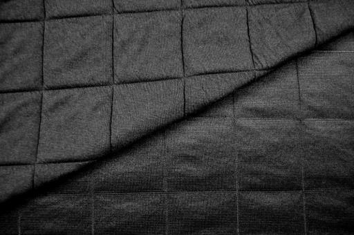 Steppjacquard - Quadrat 6 x 6 - Schwarz 