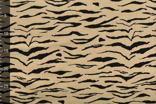 Musselin-Stoff - Tiger - Sand 