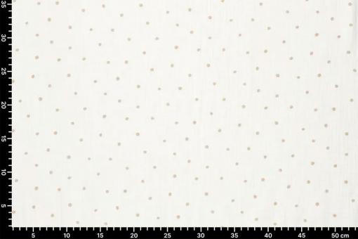 Double Gauze - Simple Dots - Off White 