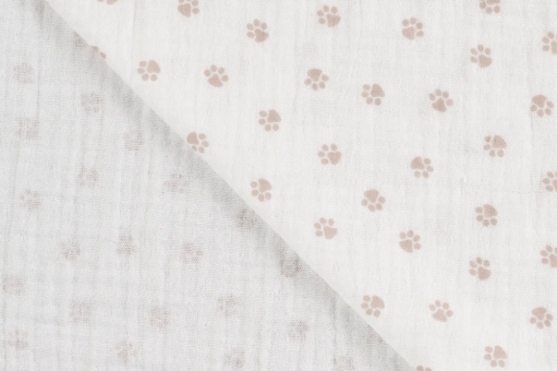 Musselin-Stoff mit kleinen Pfoten 