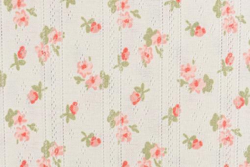 Jersey-Stoff mit Ajour-Blümchen 