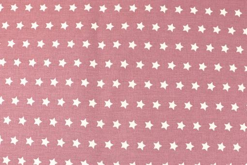 Baumwollstoff für Bettwäsche - Stars - 295 cm - Dusty Pink 