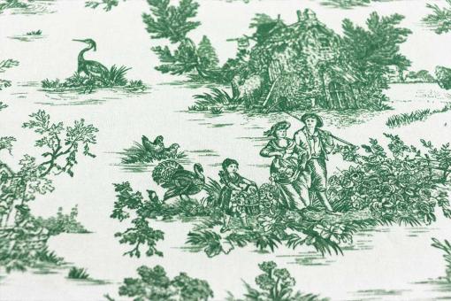 Baumwollstoff Toile - Erntedank - Grün 