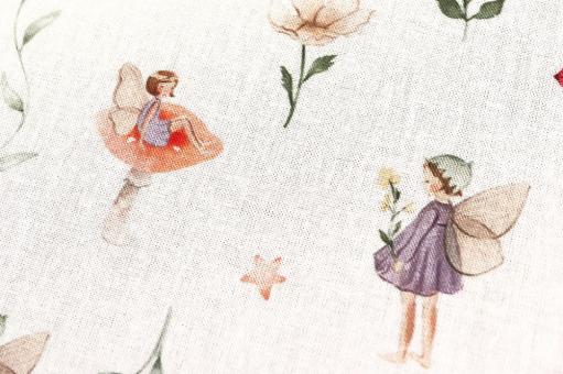 Baumwollstoff mit kleinen Elfen 
