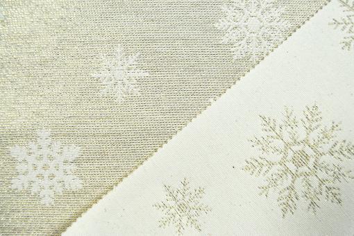 Snowflake - Glitzer-Jacquard - Creme 