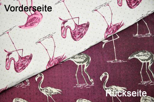Deko-Stoff Wende-Jacquard - Flamingo-Party 