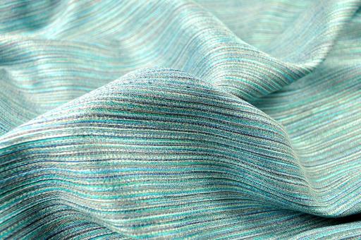 Dekostoff zweiseitiger Jacquard - Streifen-Rausch - Türkistöne 