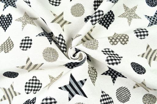 Deko-Stoff Wende-Jacquard - Black and White 