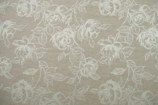 Jacquard Light Roses - Beige/Creme 