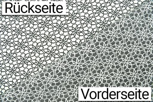 Dekostoff Jacquard - Flor de Alicante - Grau/Weiß - 280 cm 