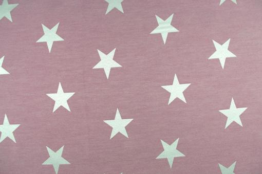 Starry Sky - Dekostoff Jacquard - Rosa/Creme 