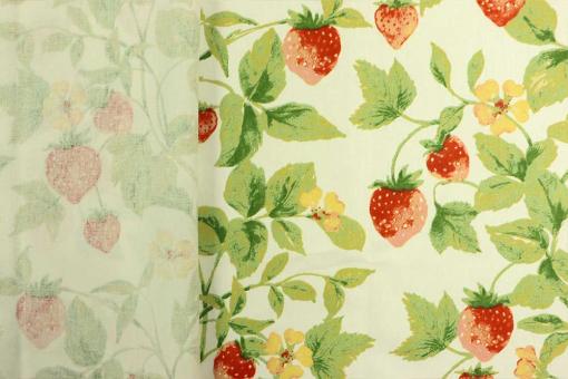 Baumwoll-Köperstoff- Strawberries 