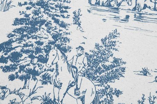 Dekostoff Toile de Jouy - Reiterhof 