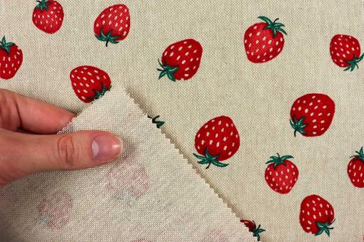 Dekostoff Leinen-Optik - Strawberry Dream 