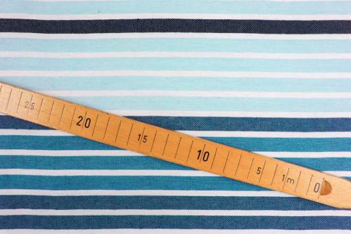 Jacquard-Dekostoff - 280 cm - Maritime Streifen 