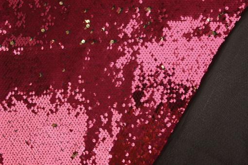 Pailetten-Wende-Stoff - Pink and Gold 