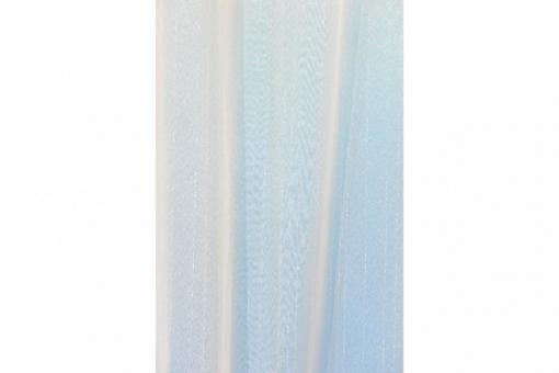 Gardinenstoff Saturn - 260 cm - Bleiband - Weiß transparent 