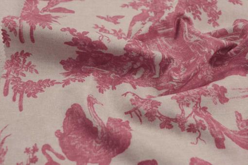 Möbelstoff Toile Premium - Naxos - Rot - 280 cm 