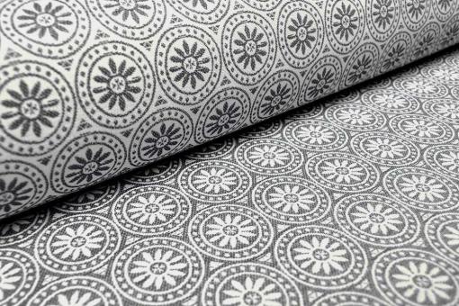 Jacquard Outdoor - zweiseitig - Marina - Grau 
