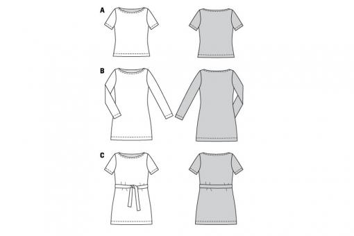 Burda Schnittmuster 6087 - Shirt/Kleid 