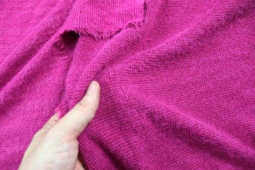 Zotteliger Strickstoff - Rosa 