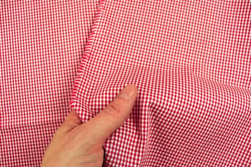 Vichy Karo Stoff in Rot 