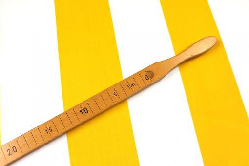 Segeltuch-Stoff mit Streifen - Gelb/Weiß 