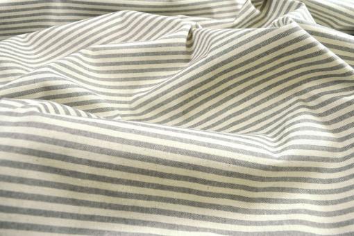 Segeltuch Basic - 280 cm - Thin Stripes - Grau 