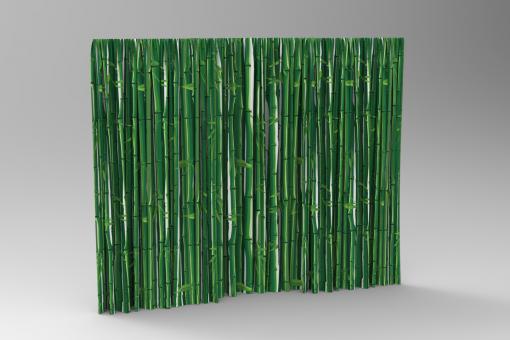 Blackout-Stoff perm. schwer entflammbar - Bambus Blätter 